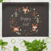 Linge De Cuisine Cas Foxes with customizable text (Plié)