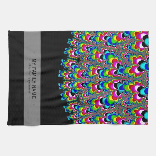 Linge De Cuisine Cascade arc-en-ciel - Art fractal (Horizontal)