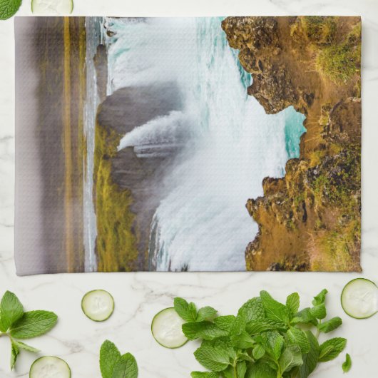 Linge De Cuisine Cascade de Godafoss, Islande (Plié)