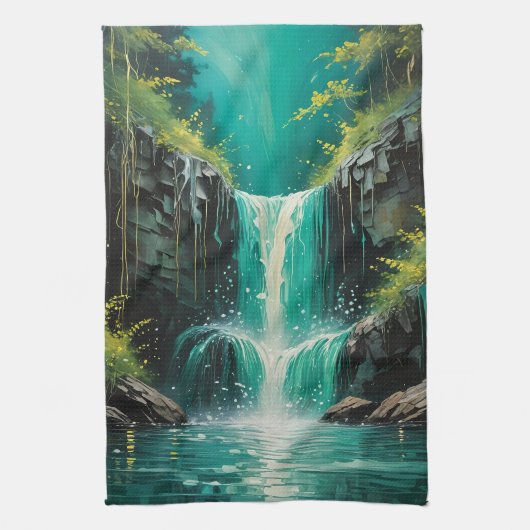 Linge De Cuisine Cascade de sérénité (Vertical)