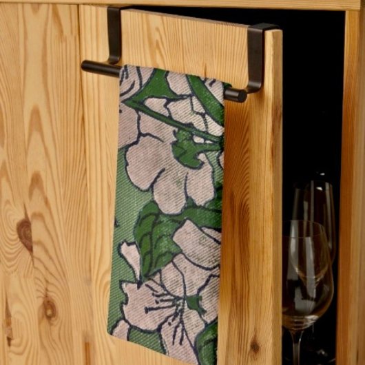 Linge De Cuisine Cascade en fleurs roses