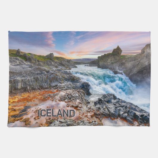 Linge De Cuisine Cascades de Geitafoss, Islande (Horizontal)