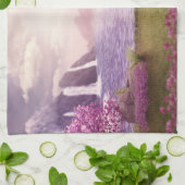 Linge De Cuisine Cascades et cerisiers autour d'un lac (Plié)