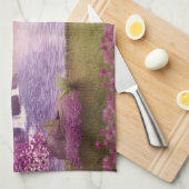 Linge De Cuisine Cascades et cerisiers autour d'un lac (Quart Plié)