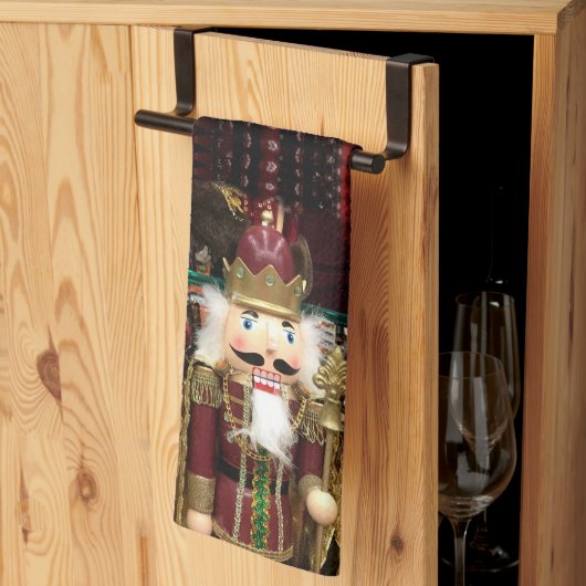 Linge De Cuisine Casse-Noisettes Dorés de Noël (Pliage en tiers)