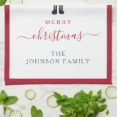 Linge De Cuisine Casse-noix festif mignon Joyeux Noël (Plié)