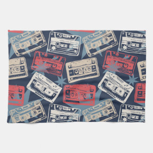 Linge De Cuisine Cassettes Vielles Musique Vintage sans couture