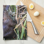 Linge De Cuisine Castors embrassant la photo (Quart Plié)