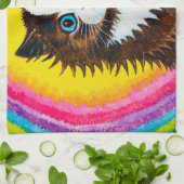 Linge De Cuisine Cat à Rainbow, Louis Wain (Plié)