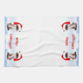 Linge De Cuisine Cat à Santa Hat (Horizontal)