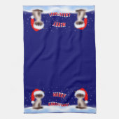 Linge De Cuisine Cat à Santa Hat (Vertical)