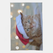 Linge De Cuisine Cat and Christmas lights (Vertical)