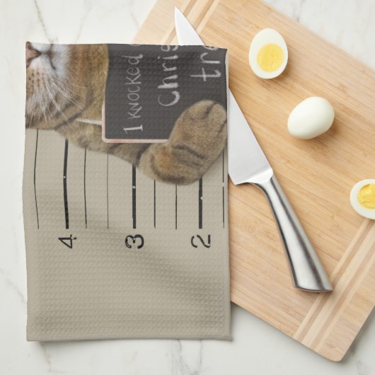 Linge De Cuisine Cat Christmas (Quart Plié)