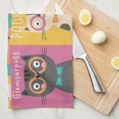 Linge De Cuisine Cat Dit Hey Mèmes Drôle    (Quart Plié)