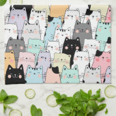 Linge De Cuisine Cat kitchen tea towel, Dish towel (Plié)