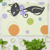 Linge De Cuisine Cat moderne du milieu du siècle (Plié)