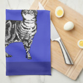 Linge De Cuisine Cat Tabby Pastel Cats Womens Navy Blue (Quart Plié)