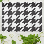 Linge De Cuisine CatsTooth noir et blanc (Plié)