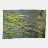 Linge De Cuisine Cattails sur le lac Waterfront Photographie (Horizontal)