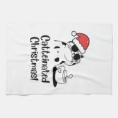 Linge De Cuisine Catteinated Christmas Coffee and Cat Lover Holiday (Horizontal)