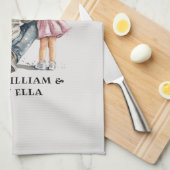 Linge De Cuisine Caution père et fille noire (10) (Quart Plié)