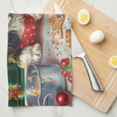 Linge De Cuisine Cavalier King Charles Spaniel Baking Noël (Quart Plié)