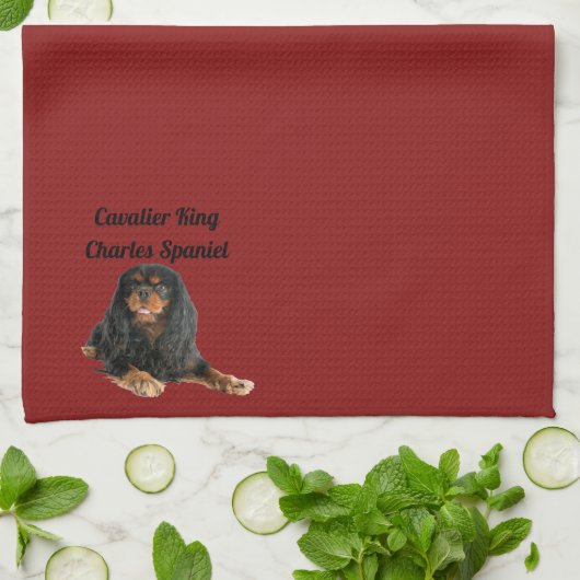 Linge De Cuisine Cavalier King Charles Spaniel Chien Chien Chien Ch (Plié)