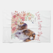 Linge De Cuisine Cavalier King Charles Spaniel Chien Maman Florale (Horizontal)