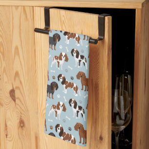 Linge De Cuisine Cavalier King Charles Spaniel Paws and Bones