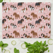 Linge De Cuisine Cavalier King Charles Spaniel Paws et Bones Kitch (Plié)