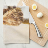 Linge De Cuisine Cavalier King Charles Spaniel Peinture originale (Quart Plié)
