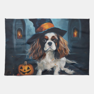 Linge De Cuisine Cavalier King Citrouilles Halloween effrayant