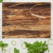 Linge De Cuisine Cèdre texturé en écorce de bois (Plié)