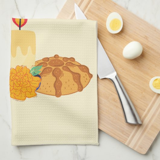 Linge De Cuisine Célébration de Dia De Los Muertos (Quart Plié)