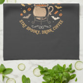 Linge De Cuisine Célébration de fantômes de café d'Halloween (Plié)