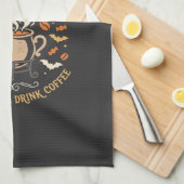 Linge De Cuisine Célébration de fantômes de café d'Halloween (Quart Plié)