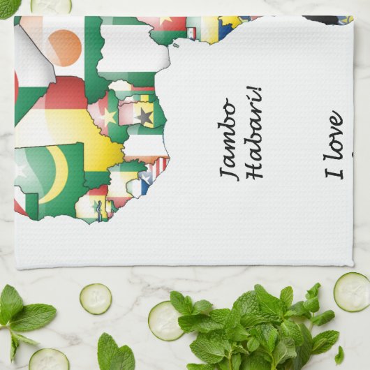 Linge De Cuisine Célébration de l'Afrique dans le design des drapea (Plié)