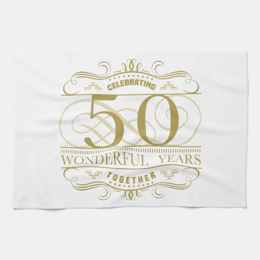 Linge De Cuisine Célébration du 50e anniversaire (Horizontal)