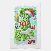 Linge De Cuisine Céleri de Noël amusant (Vertical)