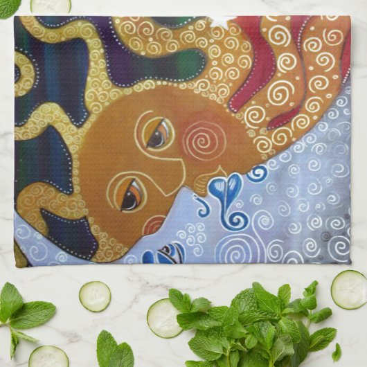 Linge De Cuisine Céleste (Plié)