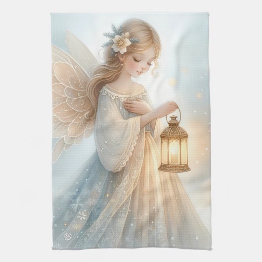 Linge De Cuisine Celestial Winter Angel Lantern of Comfort (Vertical)