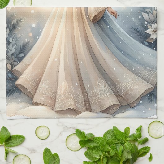 Linge De Cuisine Celestial Winter Angel Lantern of Peace (Plié)