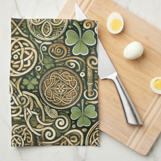 Linge De Cuisine Celtic Bloom (Quart Plié)