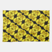 Linge De Cuisine Centre de la jonquille jaune Abstrait Floral (Horizontal)