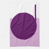 Linge De Cuisine Cercle d'art Abstrait violet rose blanc (Vertical)