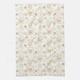 Linge De Cuisine Cercle neutre d'ours en peluche beige bébé (2)