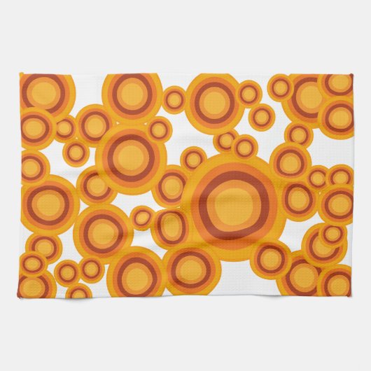 Linge De Cuisine cercle orange pastel (Horizontal)
