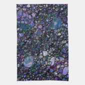 Linge De Cuisine Cercles Abstraits dessinés à la main, Bleu, Violet (Vertical)