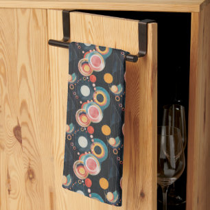 Linge De Cuisine Cercles Abstraits rétro en style Hilma af Klint