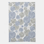 Linge De Cuisine Cercles avec imprimé léopard gris et bleu (Vertical)